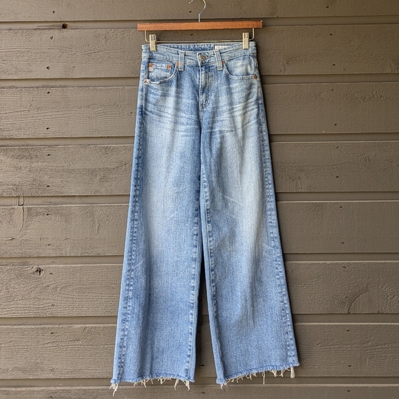 AG Adriano Goldschmied AG-ed Saige Wide Leg Crop Jeans High-Rise Fit Size 24 - Picture 1 of 12